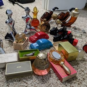 Beautiful collection of vintage Avon bottles